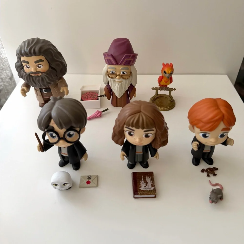 FUNKO 5 Star Harry Potter Figure Lot - Hagrid, Dumbledore, Harry, Ron & Hermione